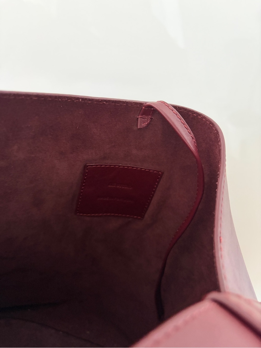 LIE STUDIO Norma Tote in Burgundy Leather - Picture 12 of 14